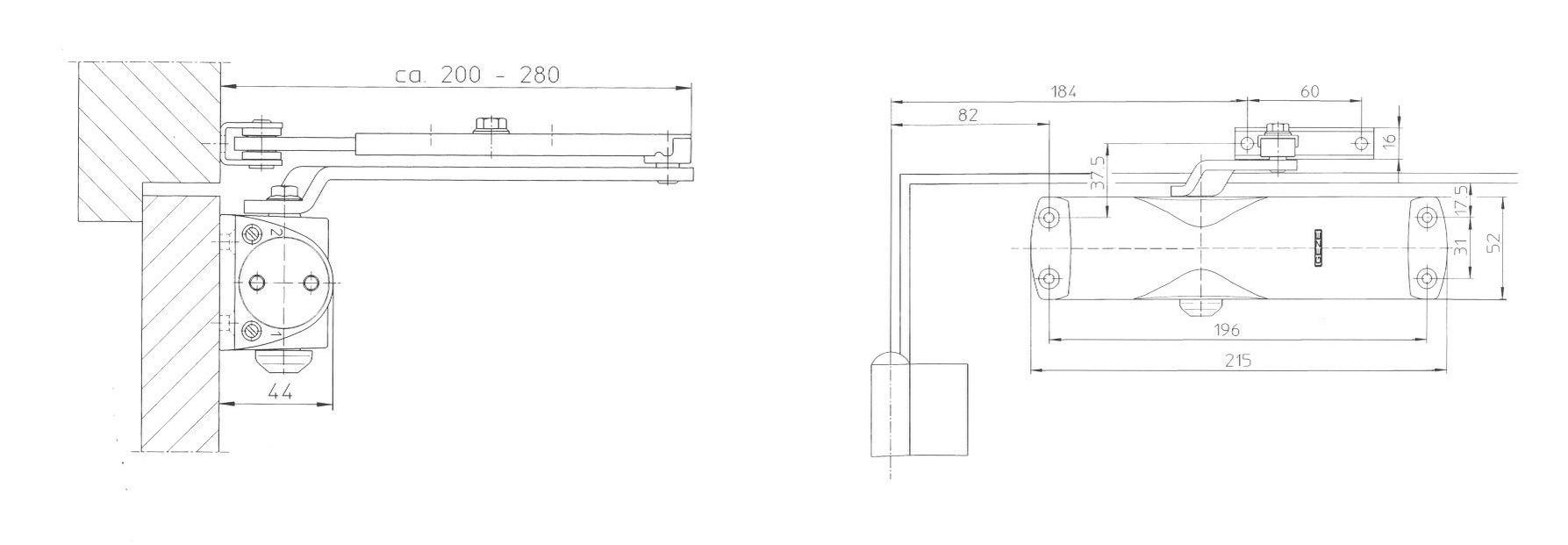 Ferme-porte TS 1000 force 3 argent - GEZE - 101 765