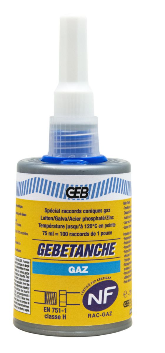 Résine d’étanchéité anaérobie GEBETANCHE GAZ flacon 75ml - GEB - 114609