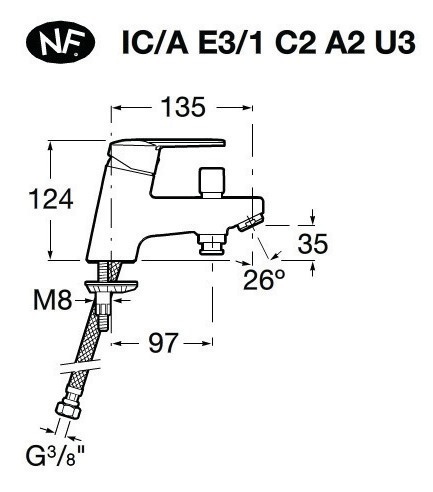 Mitigeur bain-douche VICTORIA monotrou chromé - ROCA - A5A0525C0F