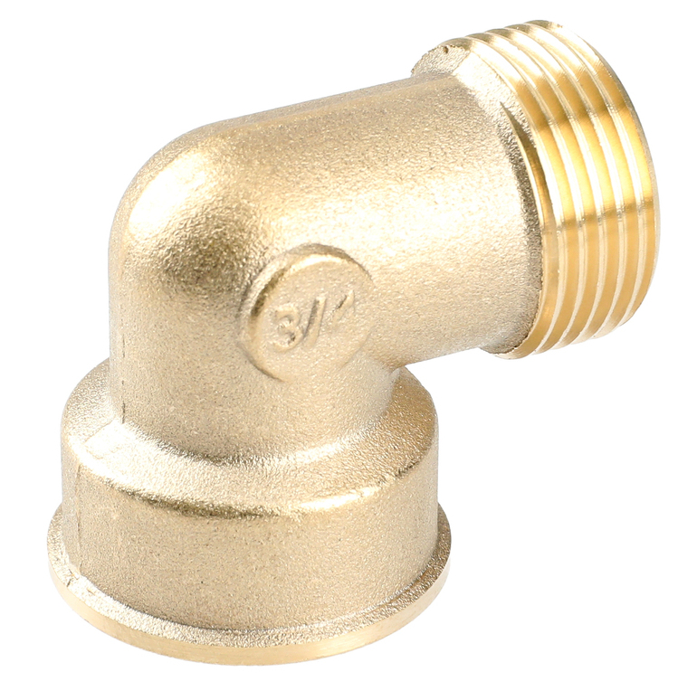 Coude mâle femelle 20x27 laiton long brut - GARIS - D23504B