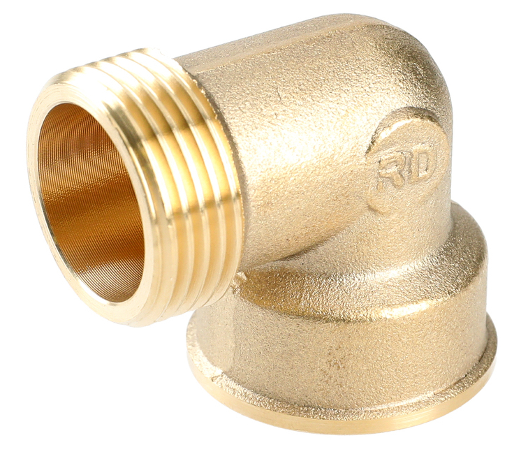 Coude mâle femelle 20x27 laiton long brut - GARIS - D23504B