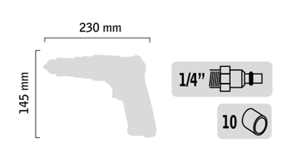 Perceuse pneumatique 300W 13mm réversible - GENERAL PNEUMATIC - GP2324A