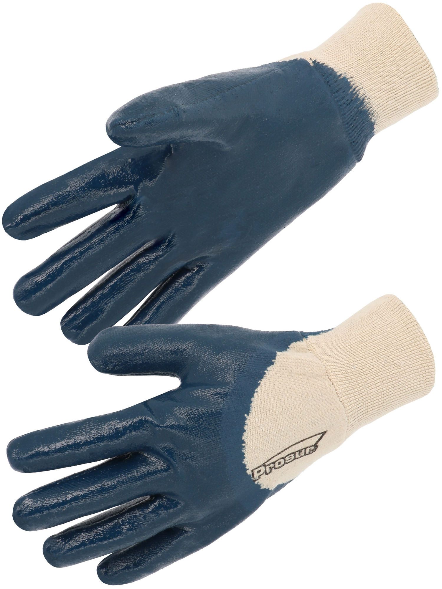 Lot 10 paires de gants nitrile enduction lourde écru/bleu T9 - SINGER - NBR132609