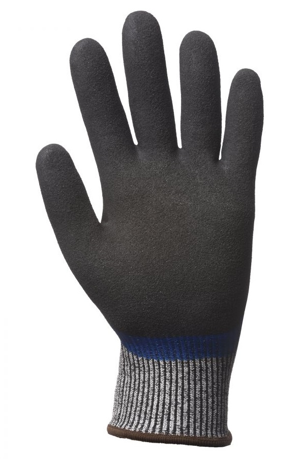 Gant tricoté anti-coupure EUROCUT N555 EUROTECHNIQUE double enduction bleu/noir T9 - COVERGUARD - 1CRFN09