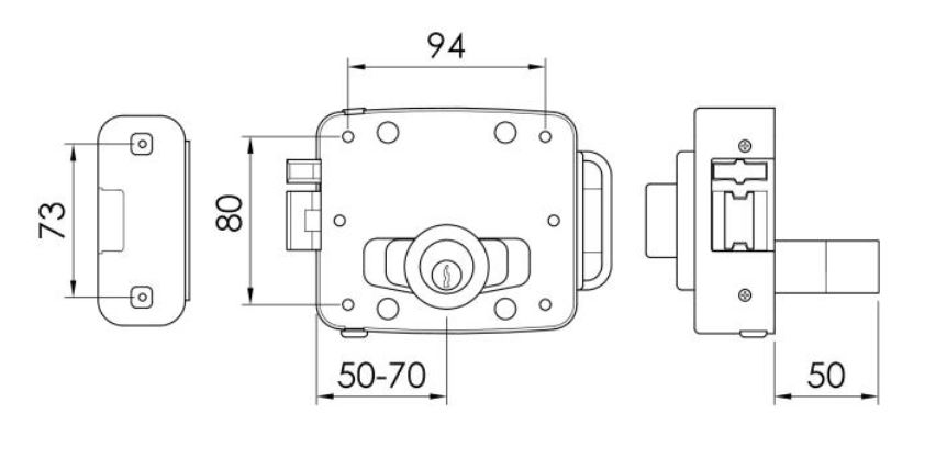 Serrure électrique Oltre cylindre rond galvanisé - DOM - NAP7001002