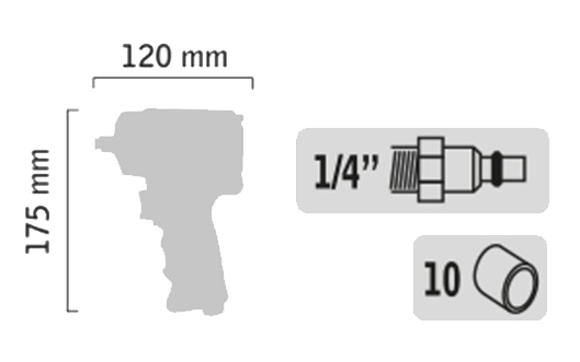 Clé à chocs pneumatique 1/2'' 678Nm - GENERAL PNEUMATIC - GP1313