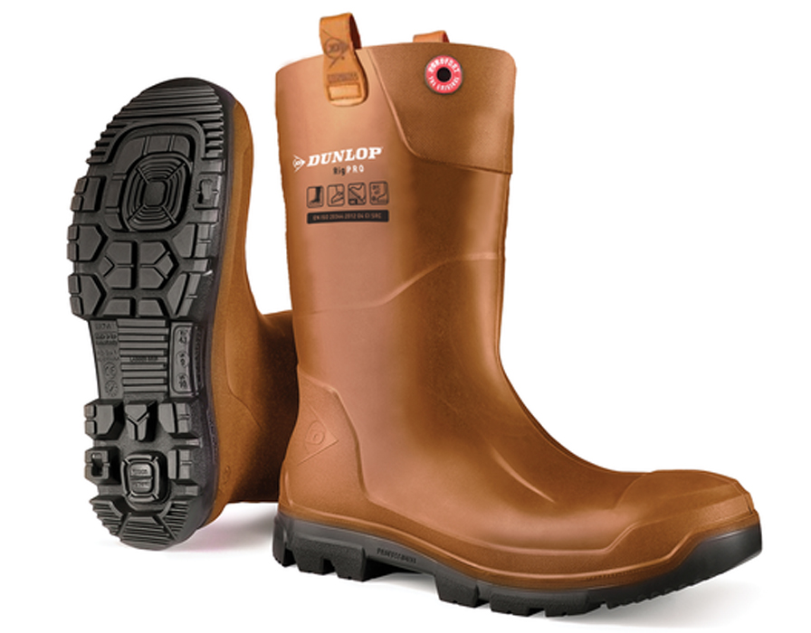Botte de sécurité fourées RIGAIR PRO FUR S5 SRA SRC CI Dunlop® marron/noir P44 - COVERGUARD - 9RFPO90044