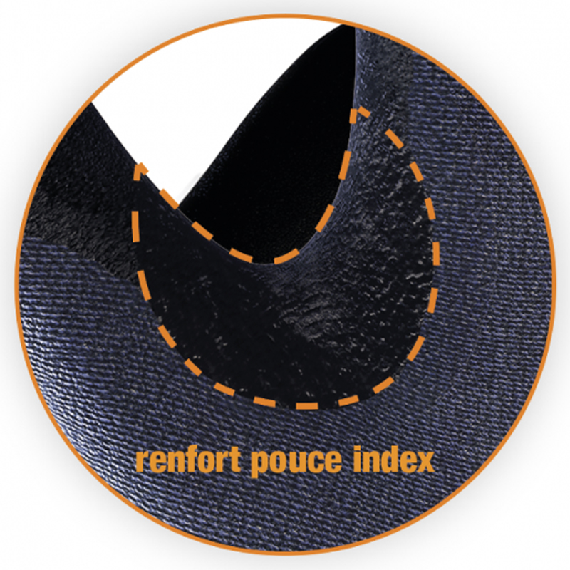 Gants de travail tricoté vanisé nylon MaxiCut® Ultra™ bleu/noir T9 - ATG - AT443745-ZZ09ACA