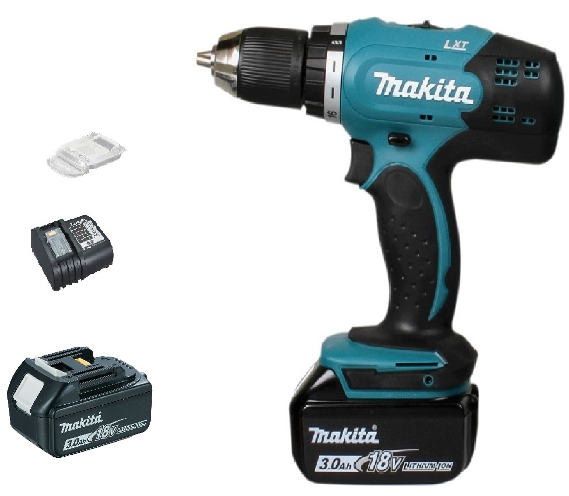 Perceuse-visseuse 18V diamètre 13mm + 2 batteries 3Ah + chargeur + coffret - MAKITA - DDF453SFE