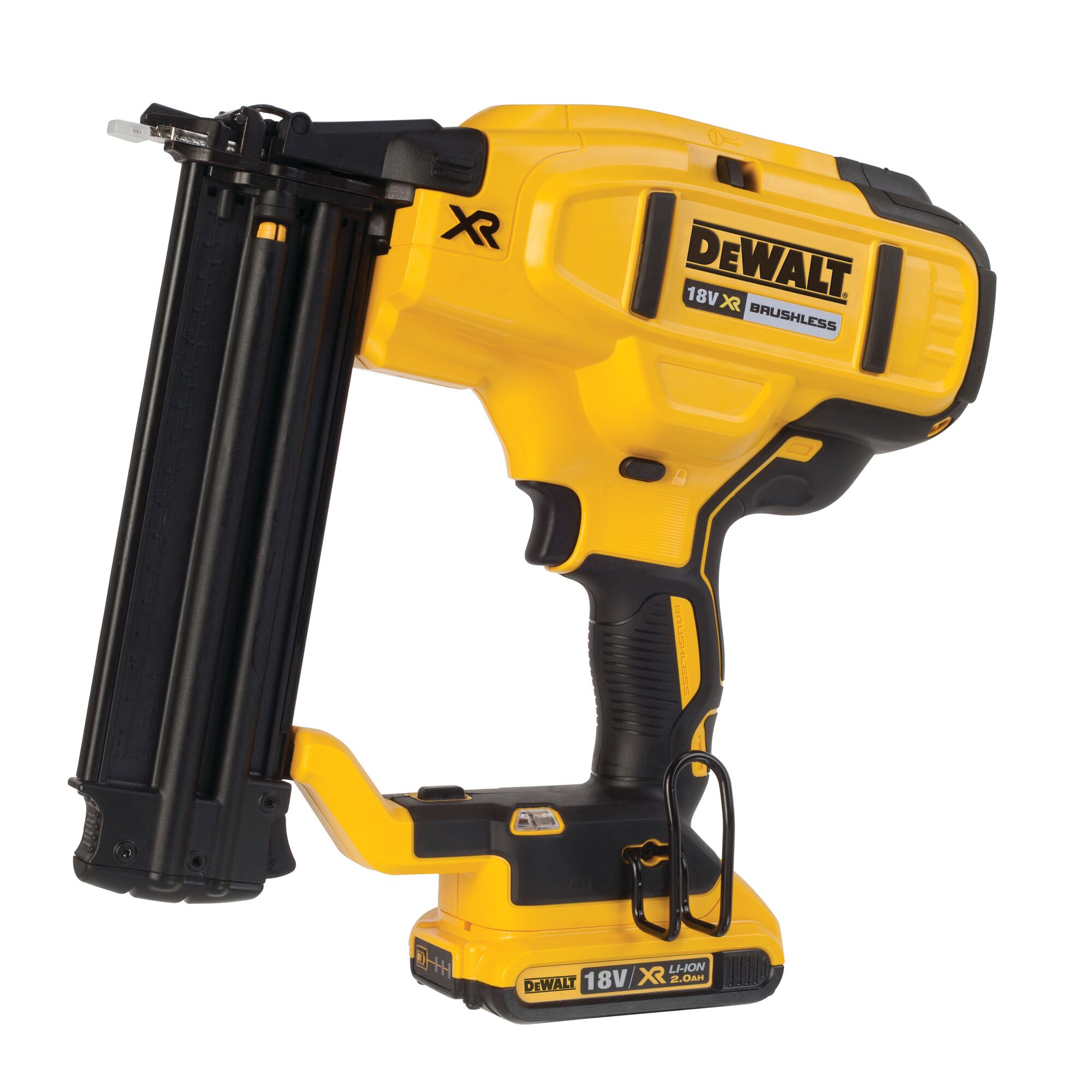 Cloueur de finition 18V XR 18Ga Brushless + 2 batteries 2Ah + chargeur + coffret - DEWALT - DCN680D2-QW