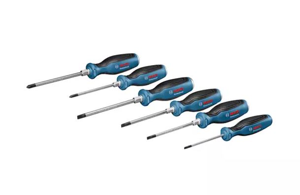 Set de 6 tournevis plat/PH Professional - BOSCH - 1600A016BF