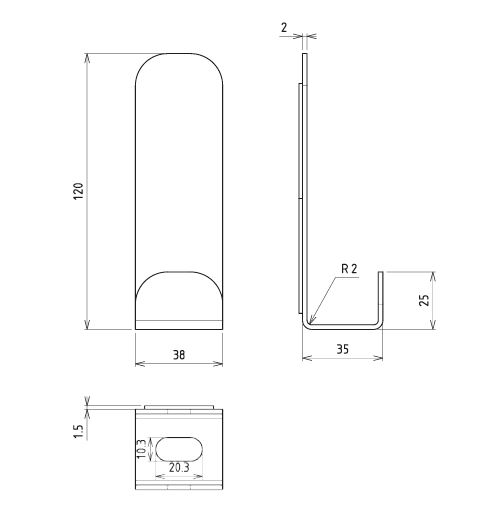 Patère magnétique simple noir RAL9005 finetexture - DEVISMES - 12179/9005FT