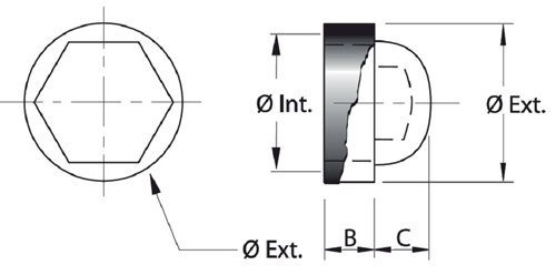Cache écrou diamètre M10 noir - FORTAPS - 48-M10