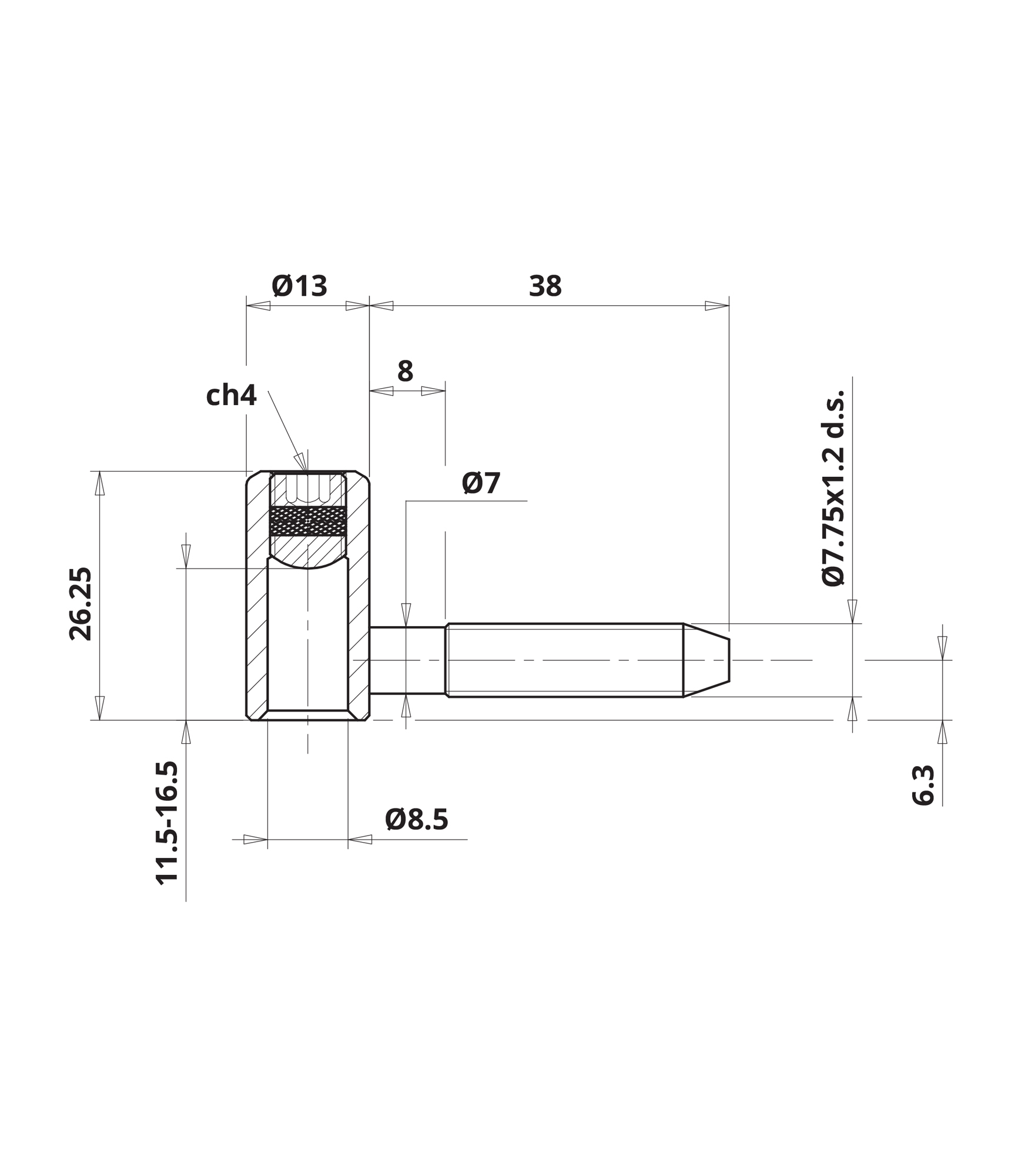 Fiche femelle reglable D13 - OTLAV - CF057130H001