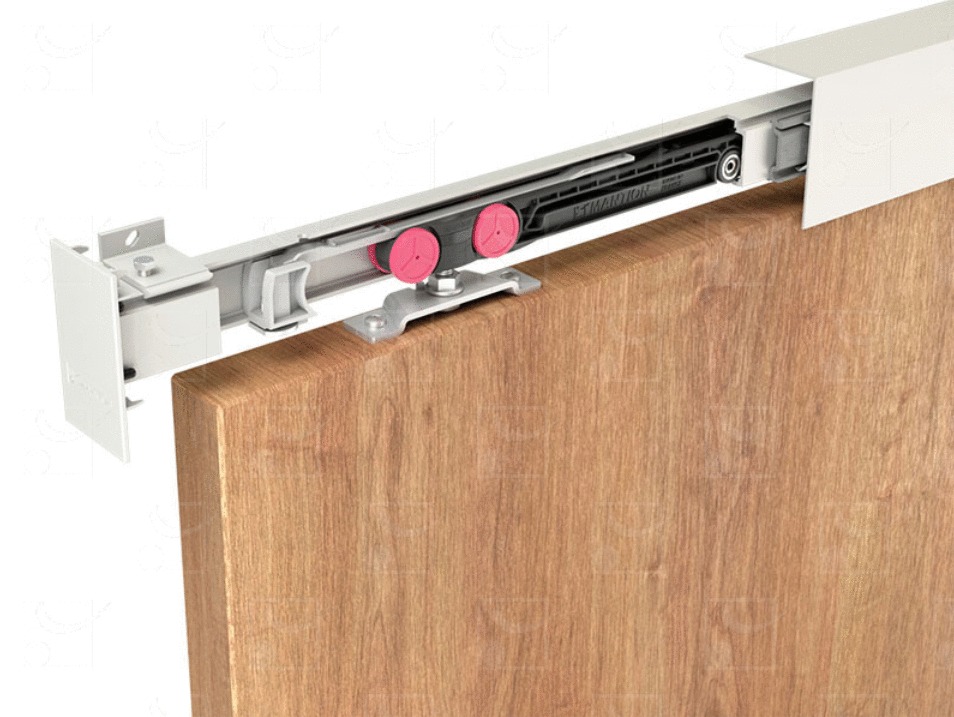 Ensemble rail 1,95m et accessoires pour porte 21/60kg - SAF - SAF10-80-195-2