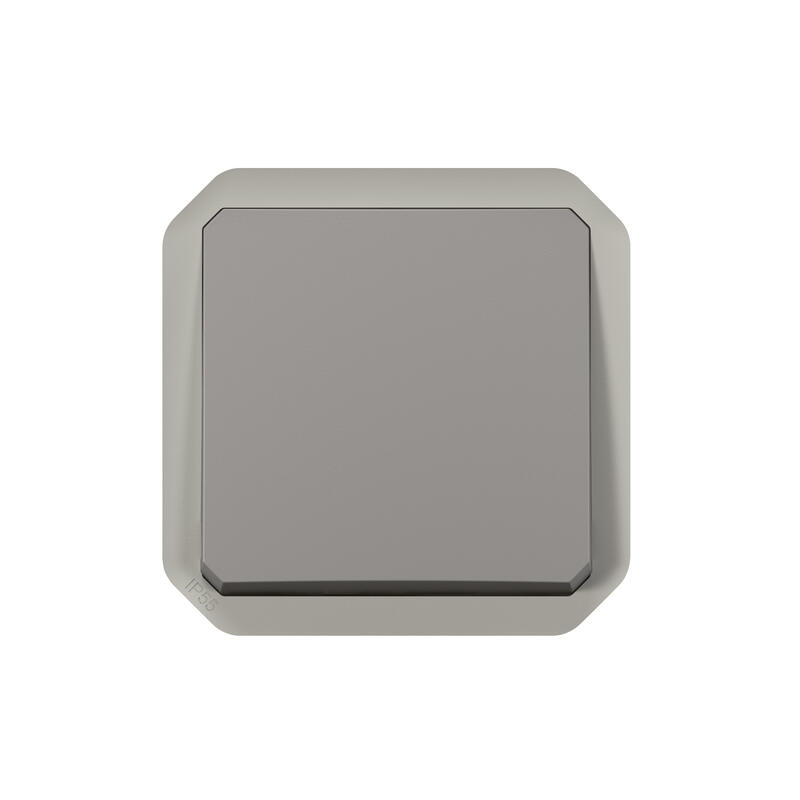 Poussoir NO PLEXO 10 A avec enjoliveur finition gris - LEGRAND - 069540L