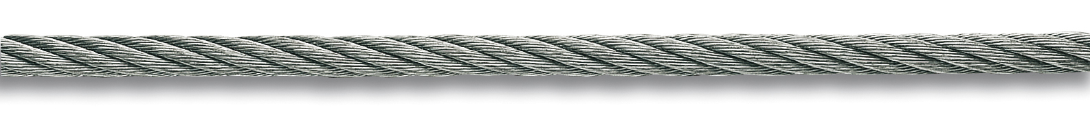 Câble acier galvanisé gainé PVC 7x7 diamètre 2,5/3,5mm âme métal cylindre de 50m - CHAPUIS - BC1