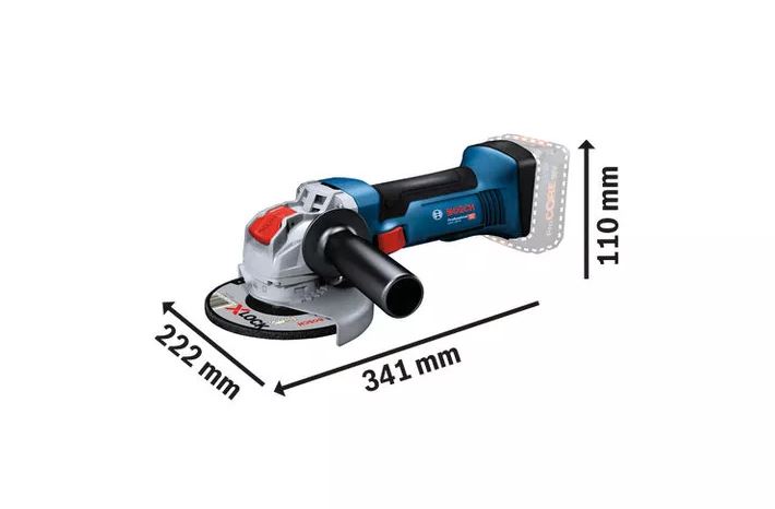 Meuleuse d'angle 18V GWX 18V-8 Professional avec X-Lock (sans batterie ni chargeur) + coffret L-BOXX - BOSCH - 06019J7000