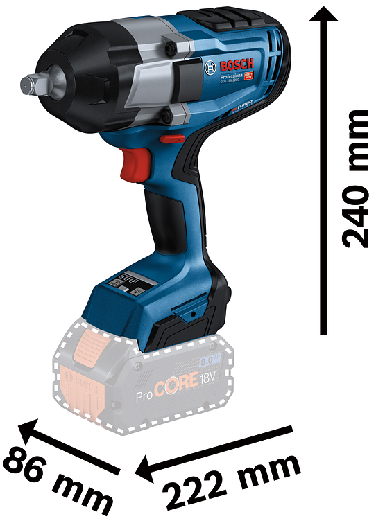 Boulonneuses 18V GDS18V-1000 Professional+ 2 batteries Procore 5,5 Ah+ chargeur + L-Boxx - BOSCH - 06019J8303