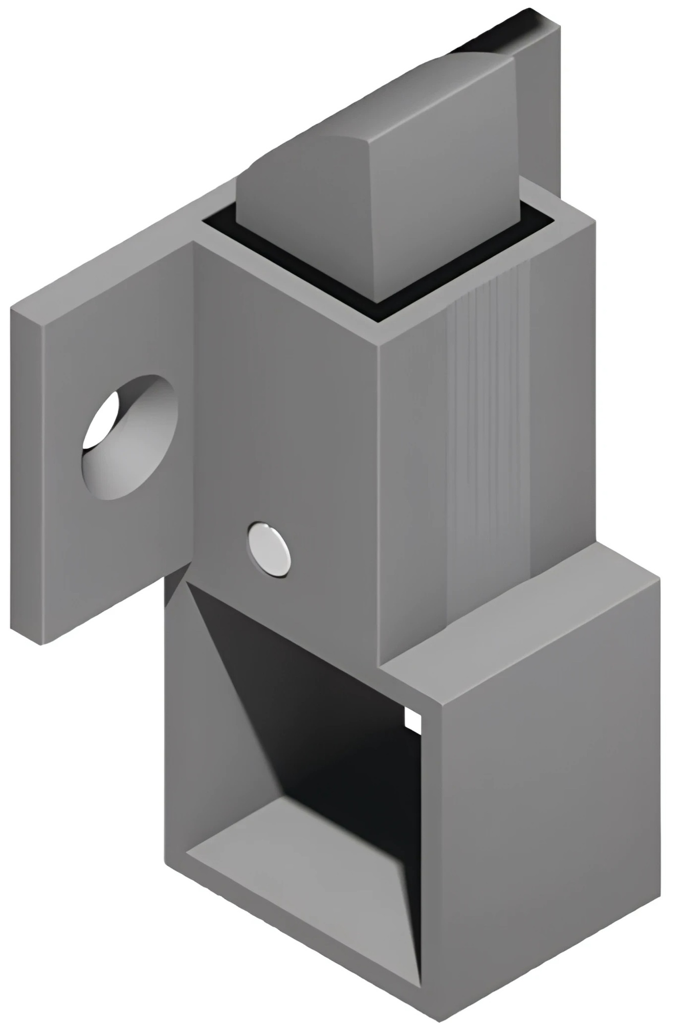 Loqueteau à gâche + cales laqué gris alu RAL9006 - LA CROISEE DS - DS6402-007