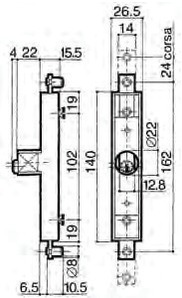 Serrure pour grilles extensibles 6601 - PREFER - PRE6601001002