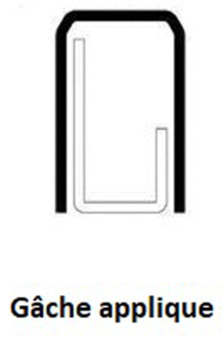 Gâche en applique en U pour carénées EXCLUSIVE gauche marron - VACHETTE - 14777000