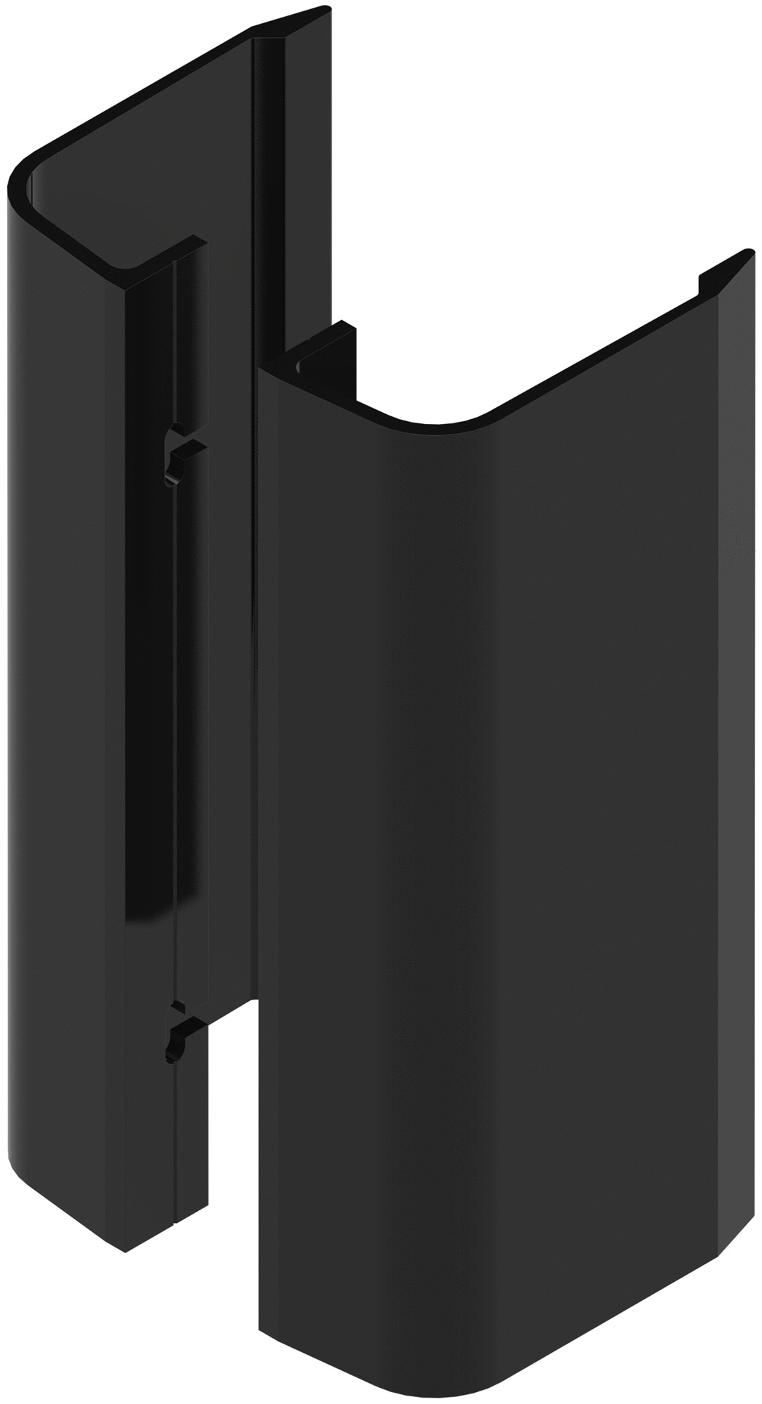 Paire de poignée aileron 250mm laqué noir RAL9005 satiné - LA CROISEE DS - DS6823-P013