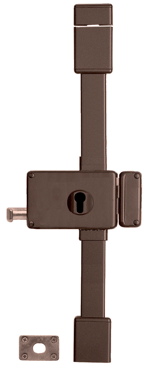 Serrure 3 points en applique HORGA droite marron - FTH THIRARD - 047315