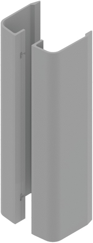 Paire de poignée aileron 400mm aluminium laqué gris RAL9006 - LA CROISEE DS - DS6827-P007