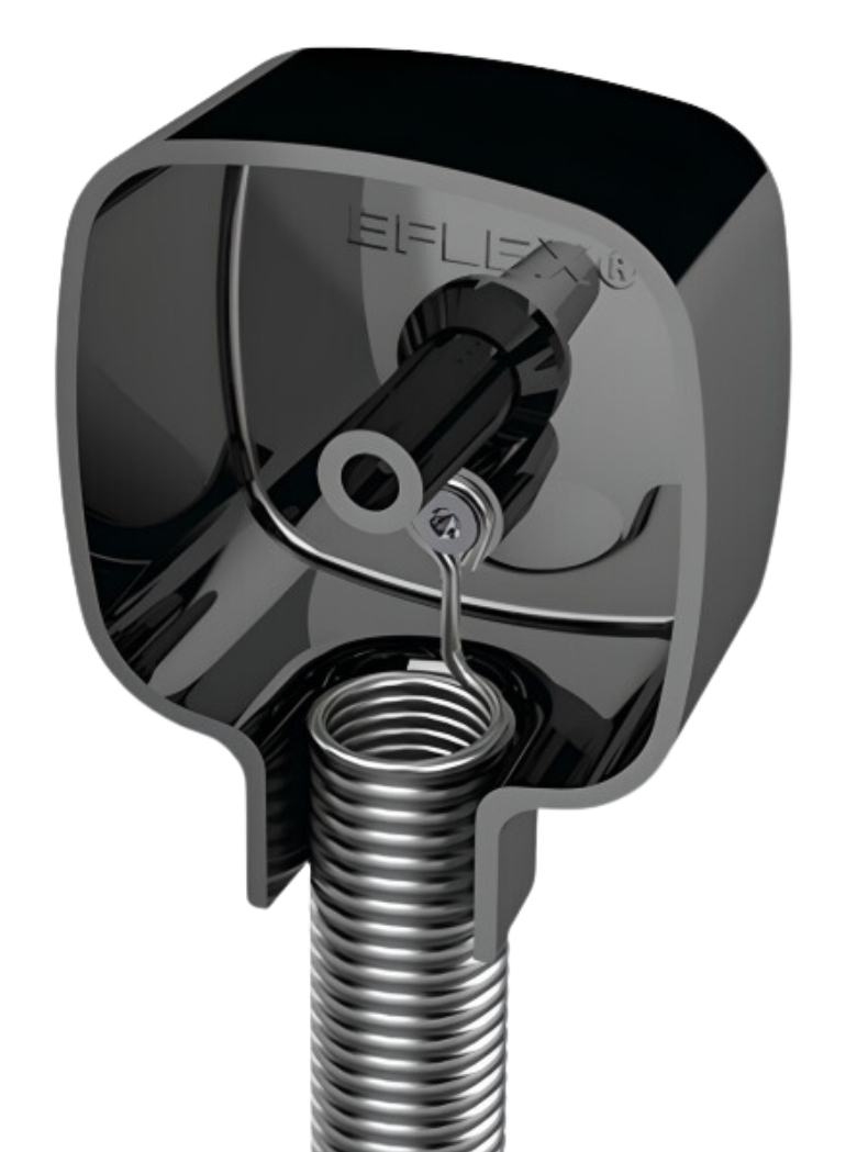 Passage de câble en applique diamètre 10mm + ressort inox longueur 40cm - SEWOSY - EFLEX-10