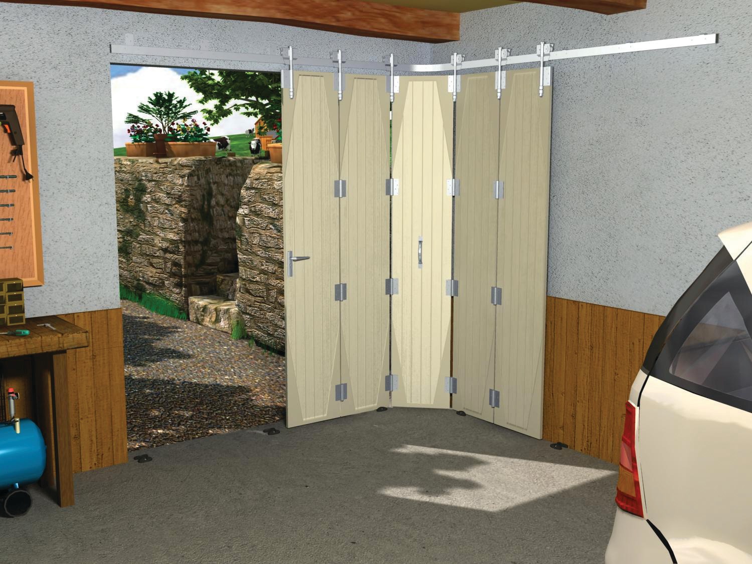 Demi sabot en nylon pour porte de garage articulée longueur 120mm - MANTION - 1012N