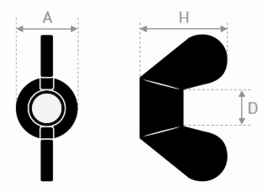 Écrous à oreilles zingué M8 boite de 200 - Ultima - AFB3158