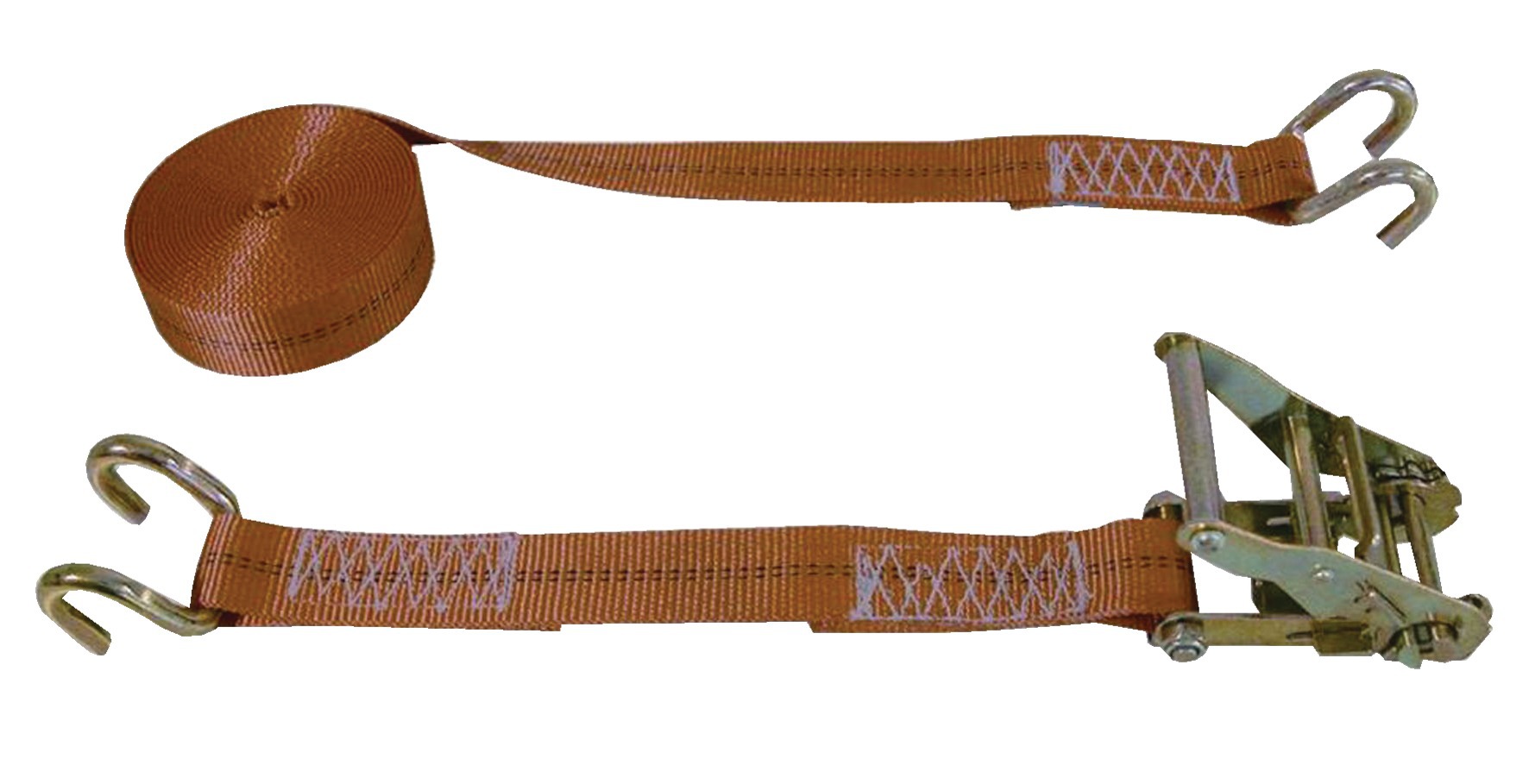 Sangle d'arrimage à crochets bord de rive écartés 5T orange 9m x 50mm - MURTRA - NP5000/63-9