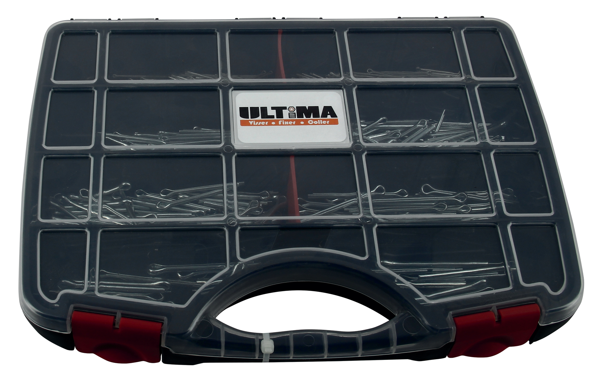 Coffret de 395 goupilles fendues COF991 acier zingué blanc DIN 94 - ULTIMA - AFBPACK10