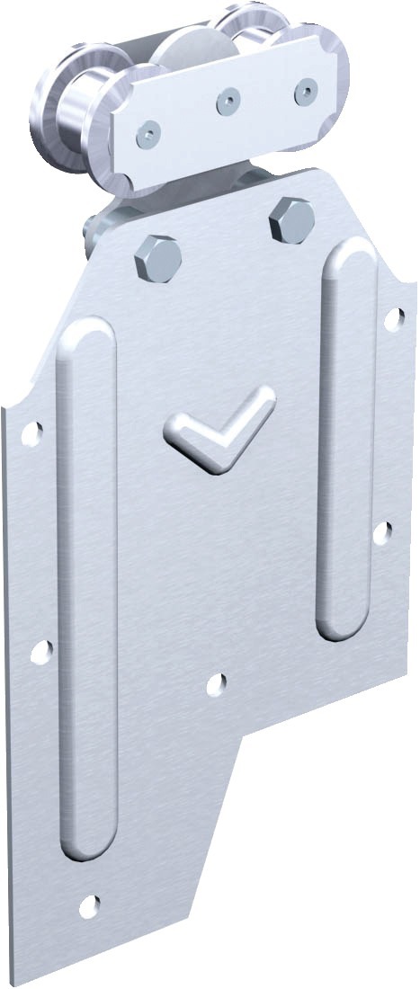 Paire de montures sur plat galets acier - MANTION - 0261 X 2