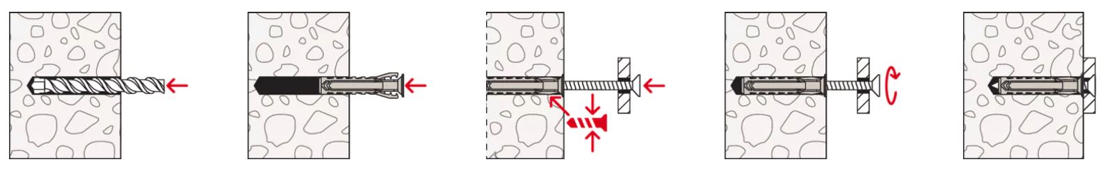 Cheville à expansion SX PLUS longueur 70mm de 100 pièces - FISCHER - 568014