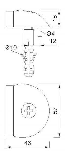 Butoir de sol série lourde petit modèle 2001 argenté - KWS - 200131