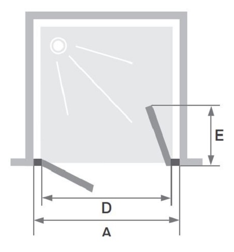 Porte de douche SUPRA 2P pivotante 100cm profilé blanc verre transparent - KINEDO - PA1532BTN