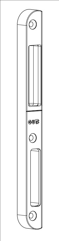 Gâche centrale EUROPA à défoncer droite - FERCO - E-22867-00-R-1