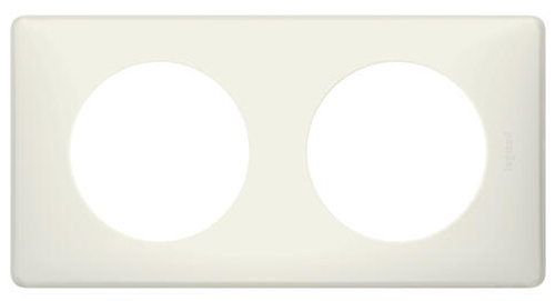 Plaque CELIANE poudrée 2 postes L161mm craie - LEGRAND - 066702