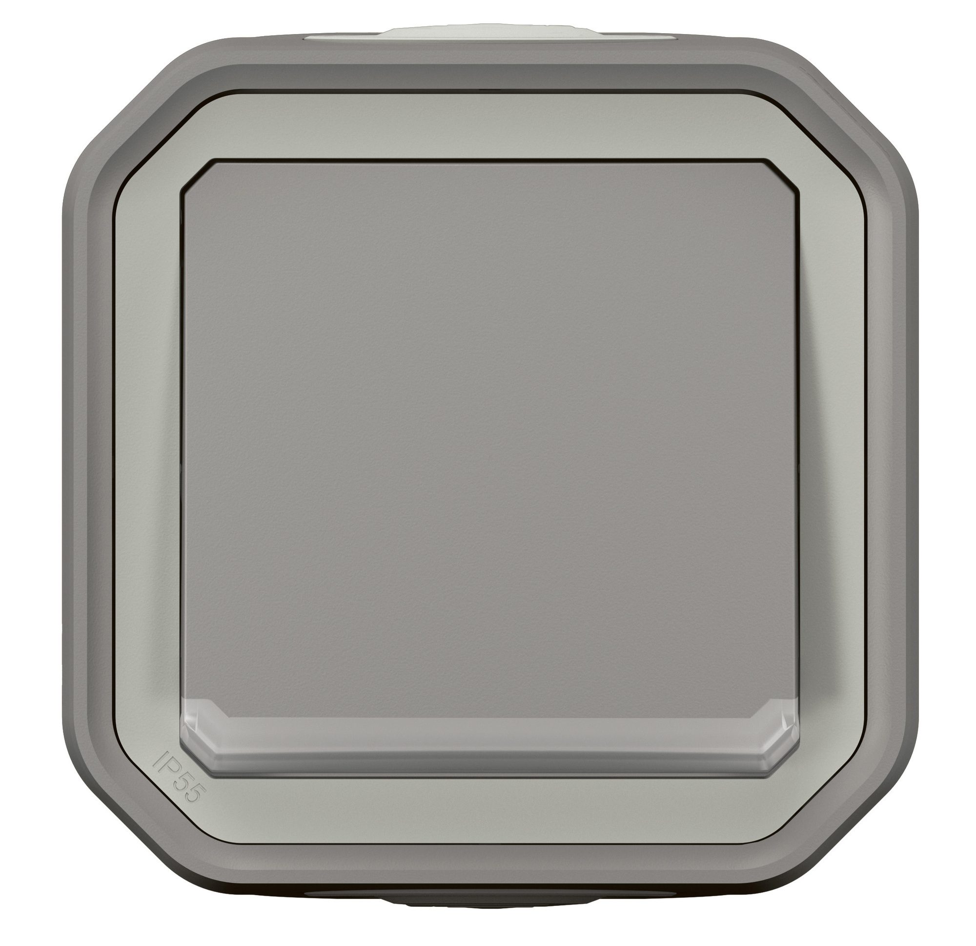 Interrupteur ou va-et-vient PLEXO 10AX 250V étanche complet saillie gris avec voyant - LEGRAND - 069712L