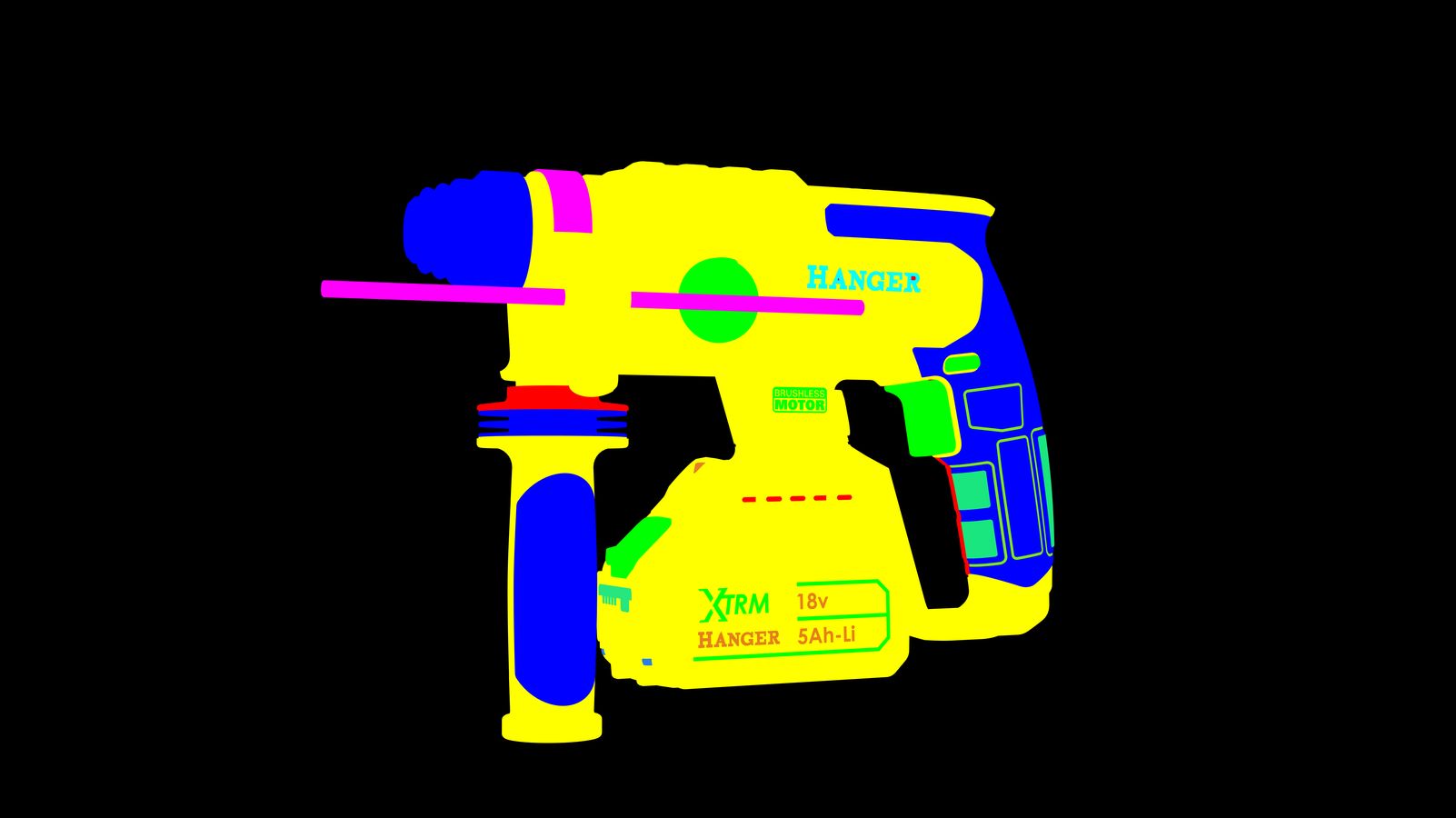 Perforateur SDS-Plus 18V HX18-22C (sans batterie ni chargeur) en boite en carton - HANGER - 401203