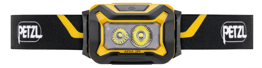 Lampe frontale ARIA 2R rechargeable noir et jaune - PETZL - E071AA00