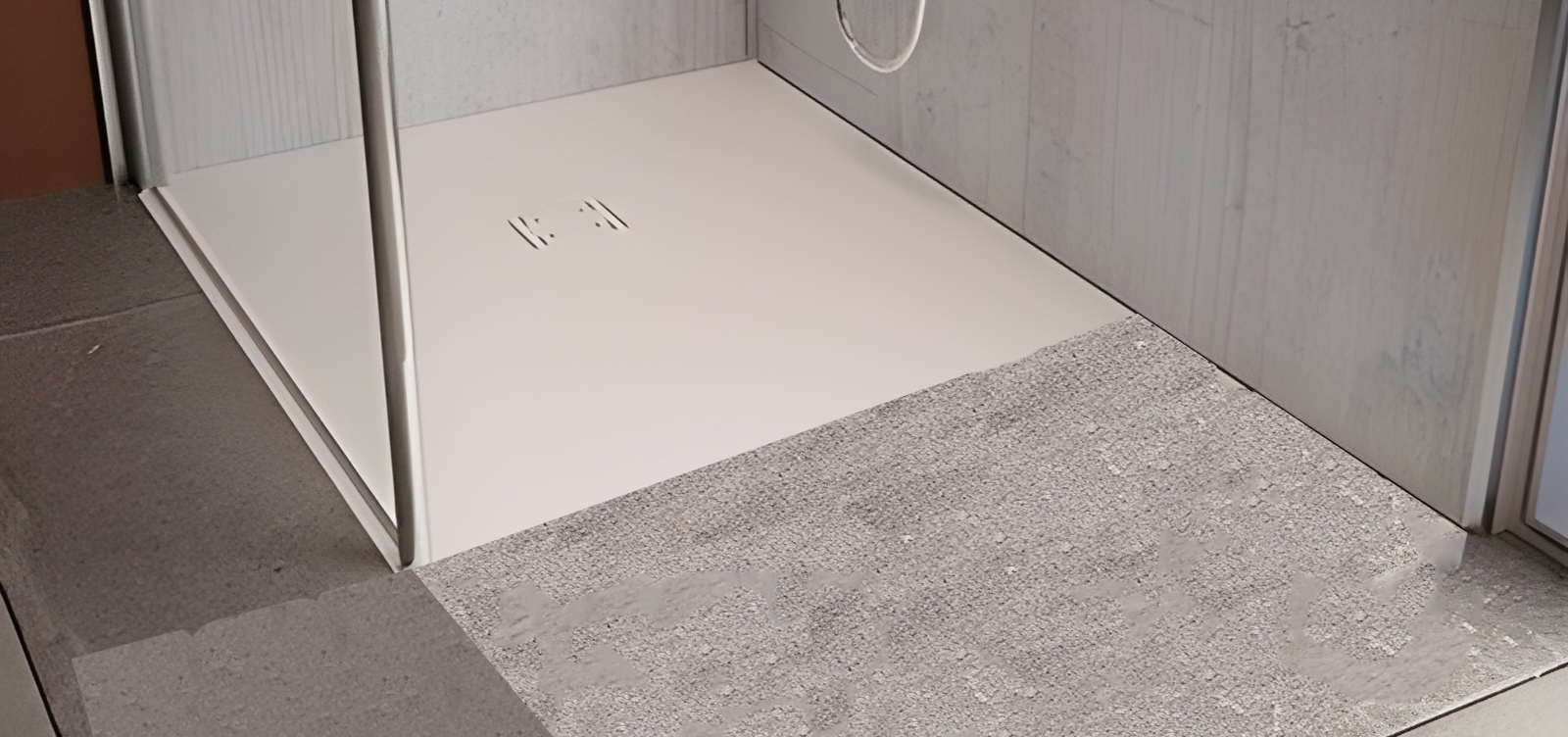 Receveur ONYX blanc 800x800mm avec bonde - AKW - 12820WH-CH