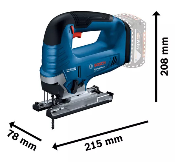 Scie sauteuse 18V GST 18V-125 B Professional (sans batterie ni chargeur) - BOSCH - 06015B3001