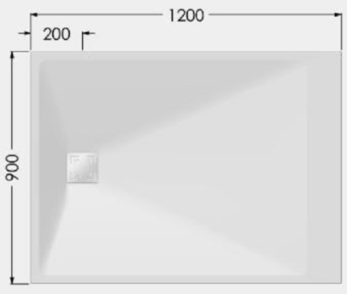 Receveur ONYX blanc 1600x700mm avec bonde - AKW - 12830WH-CH