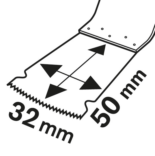 Lame de scie oscillante AIZ32EPC HCS bois Starlock 32x50mm boîte de 25 - BOSCH - 2608661904