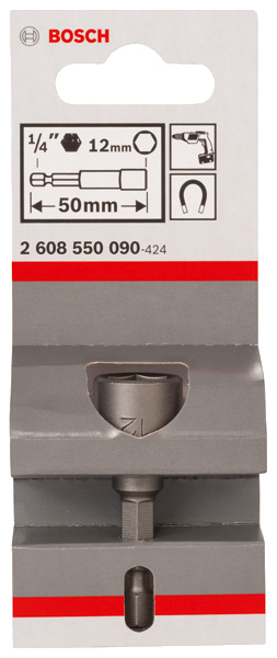 Douille de serrage magnétique 6 pans diamètre 12mm - BOSCH - 2608550090