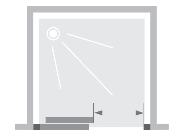 Parois de douche SMART DESIGN coulissant 147-160cm profilé blanc avec verre transparent - KINEDO - PA9216BTNE