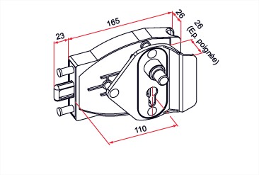 Serrure à bouton poussoir gris - TIRARD - EE571301